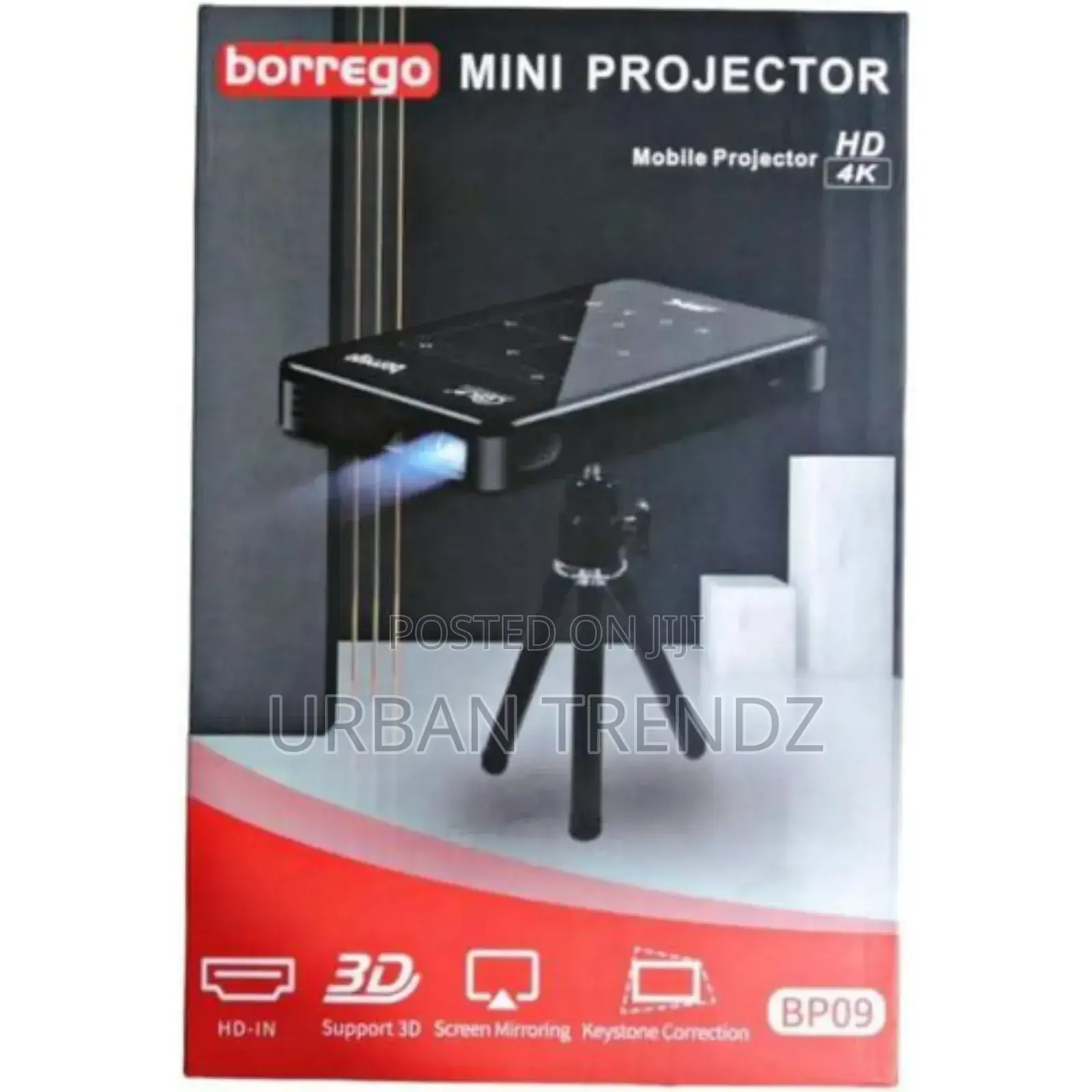 Borrego BP09 Portable Mini Smart Projector With ULTRA HD