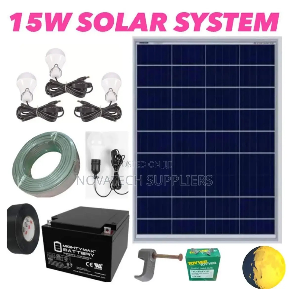 15W Solar System Full Kit