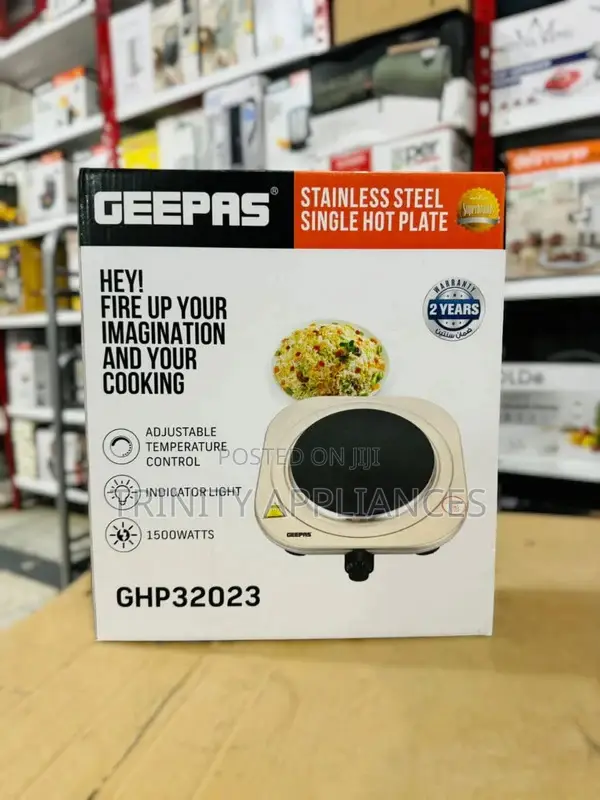 Geepas Stainless Steel Single Hot Plate 1500W