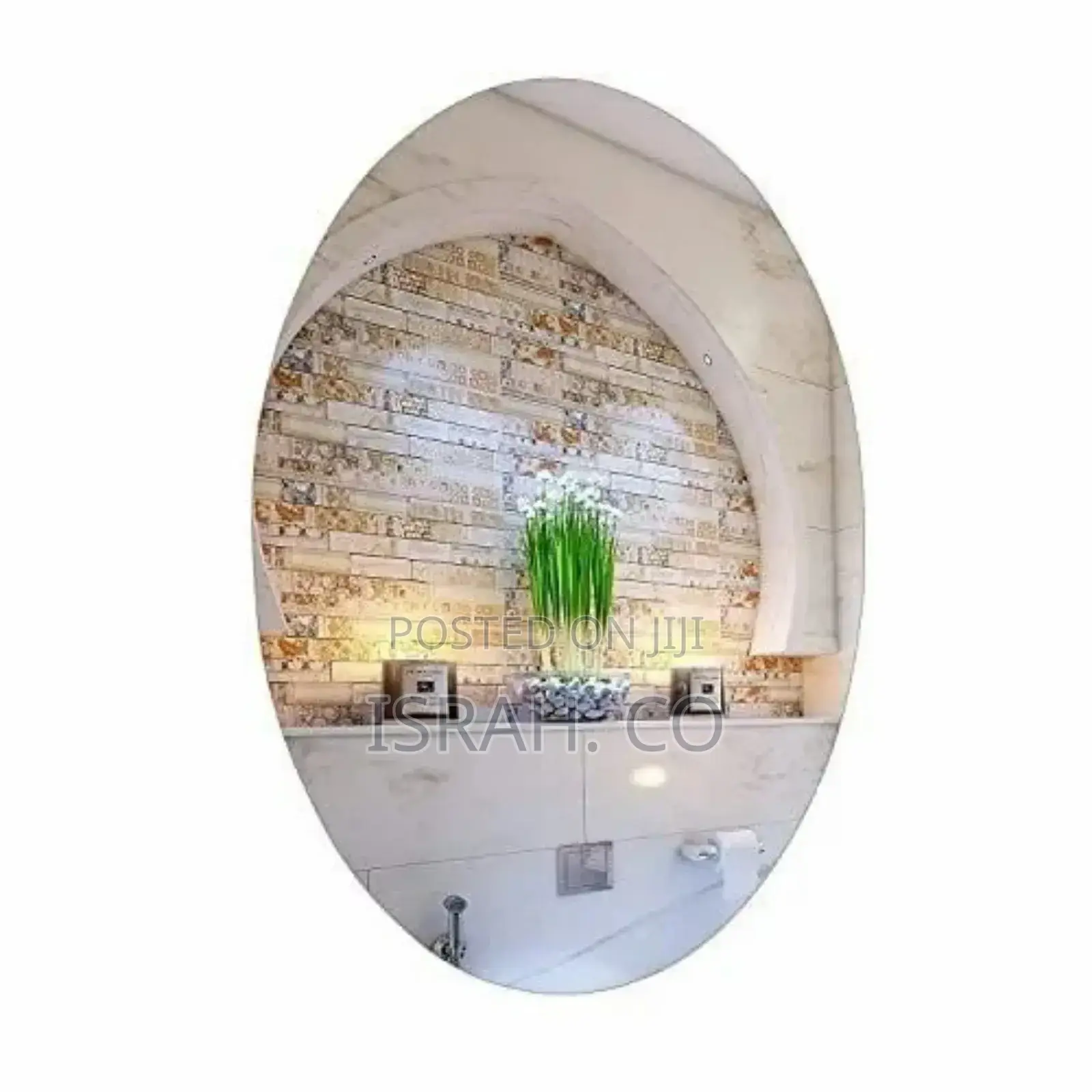 Bathroom Oval Sticker Mirror
