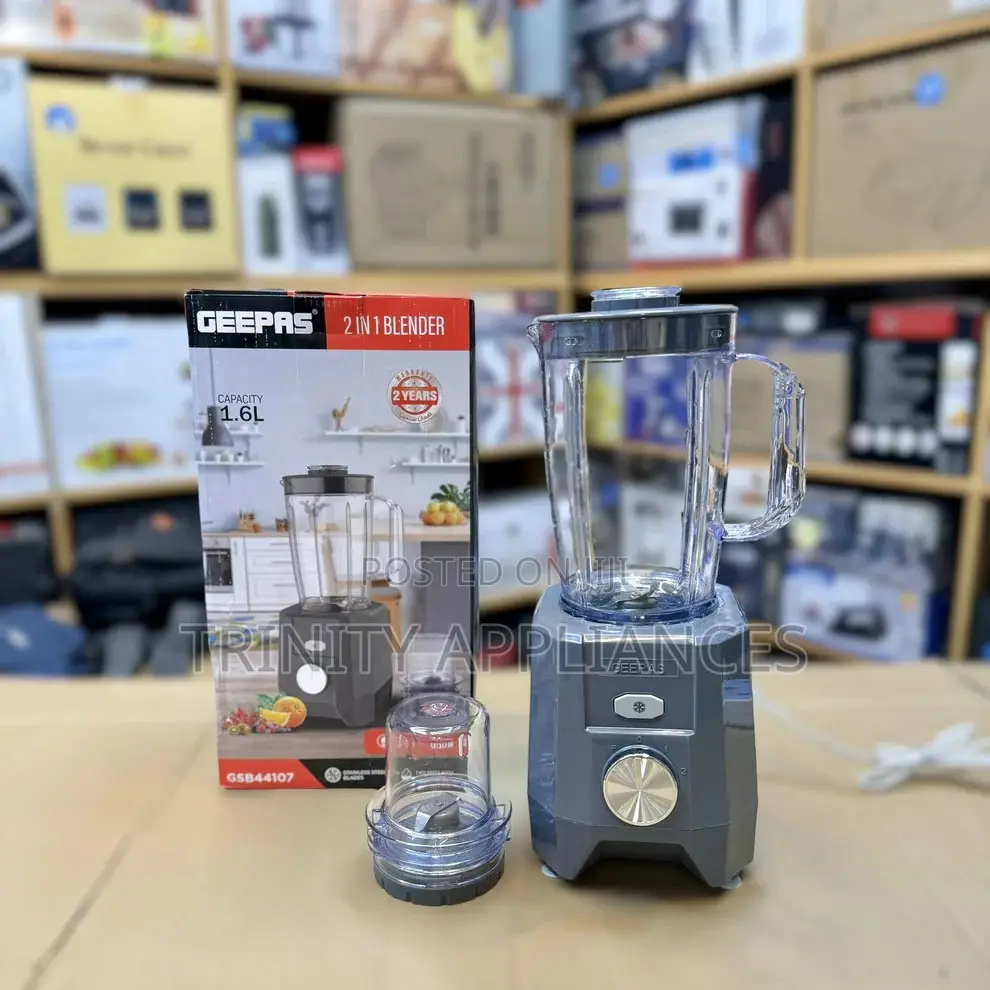 Geepas 1.6L 2 in 1 Blender 650w-Gsb44107
