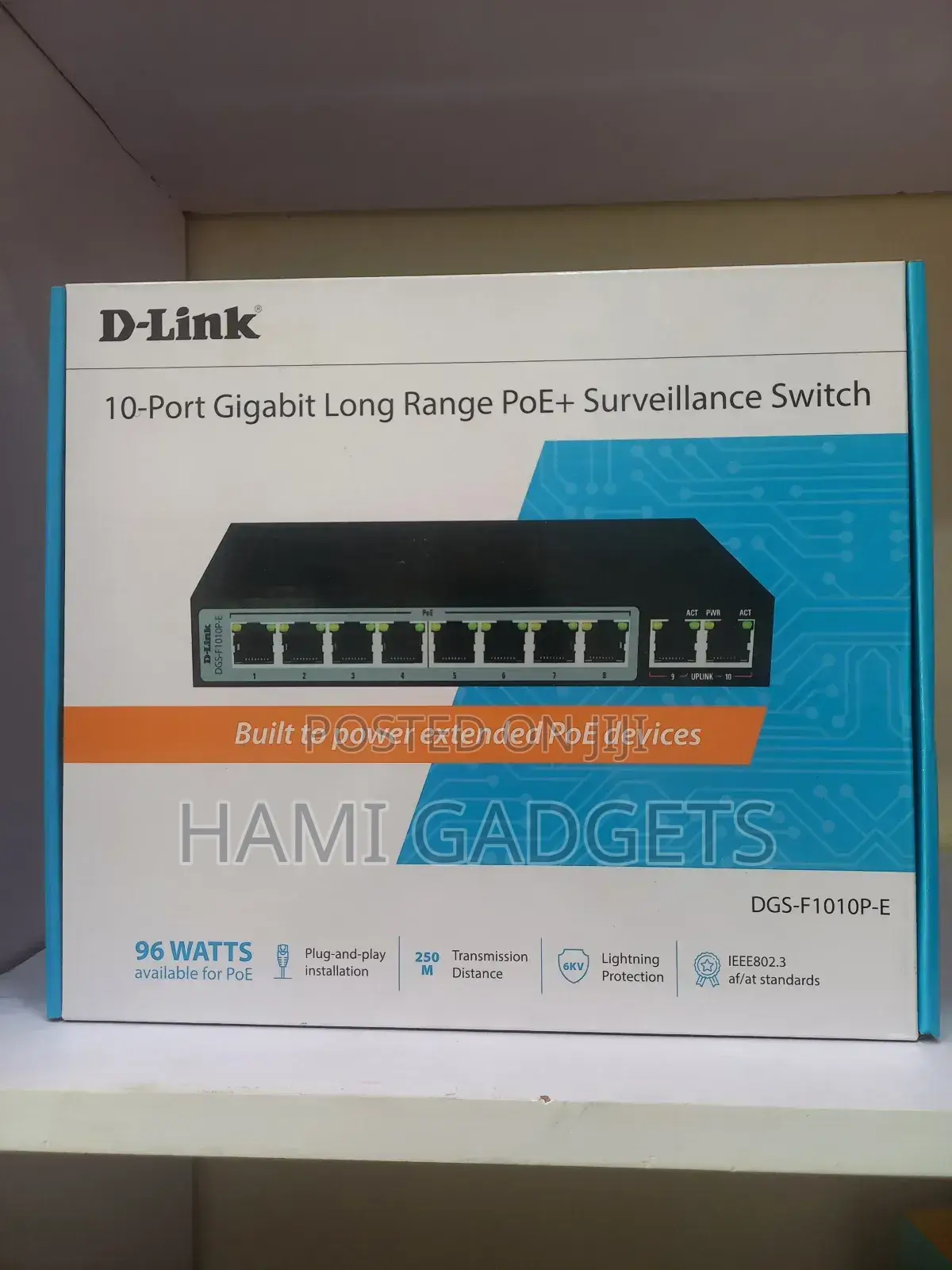 Dlink 10port Gigabit Long Range Poe +Surveillance Switch
