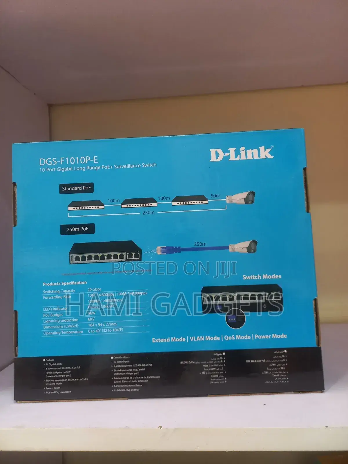 Dlink 10port Gigabit Long Range Poe +Surveillance Switch