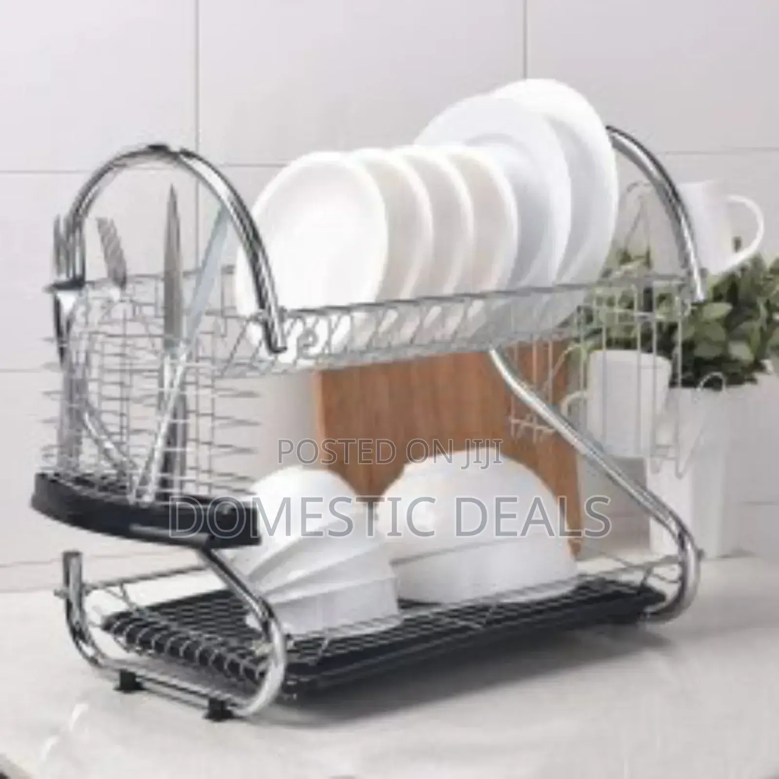 Double Layer Stainless Steel Dish Rack