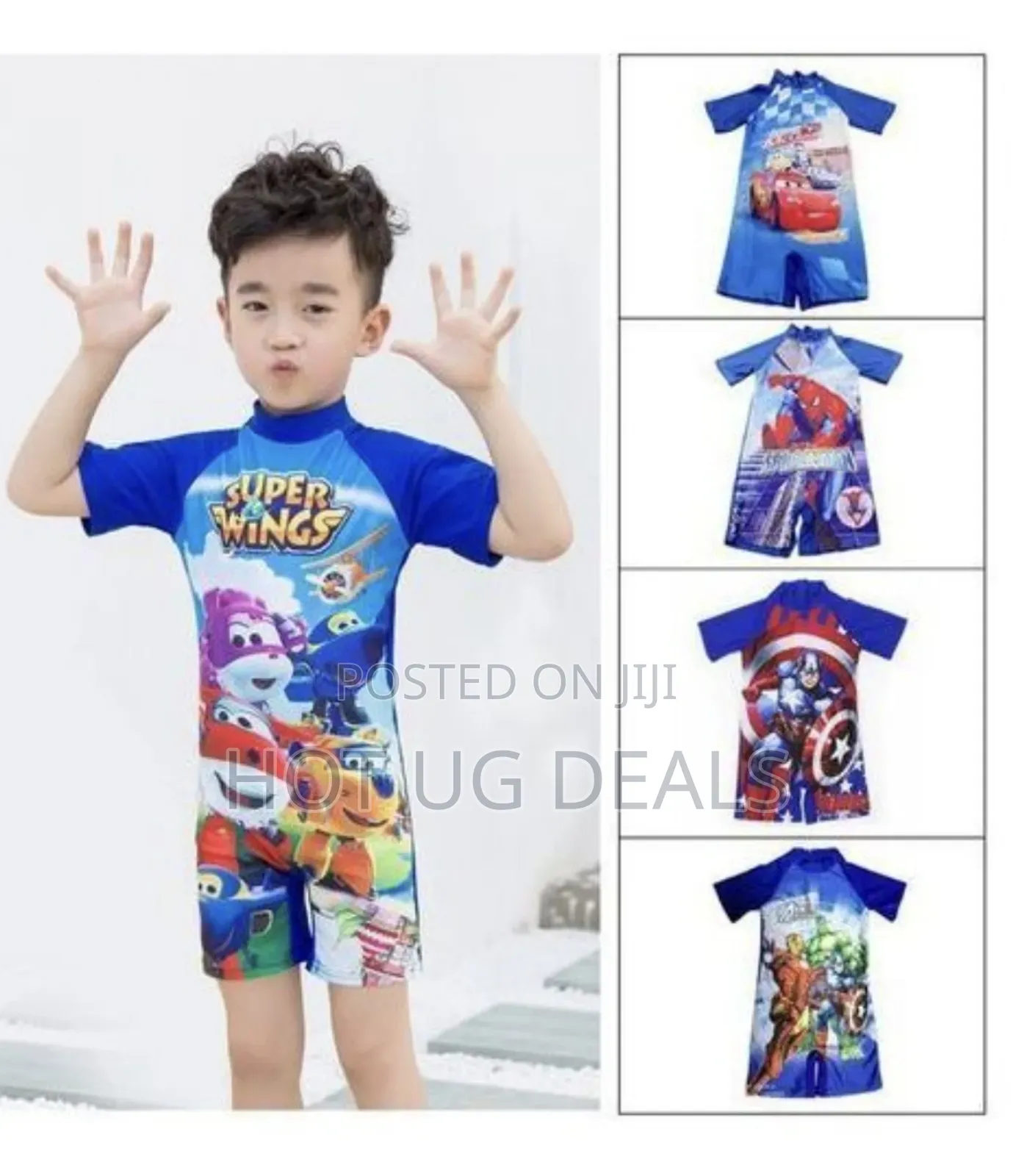 Kid's Swimming Costume Wear(4 - 8 Yrs) - Blue Designs Vary
