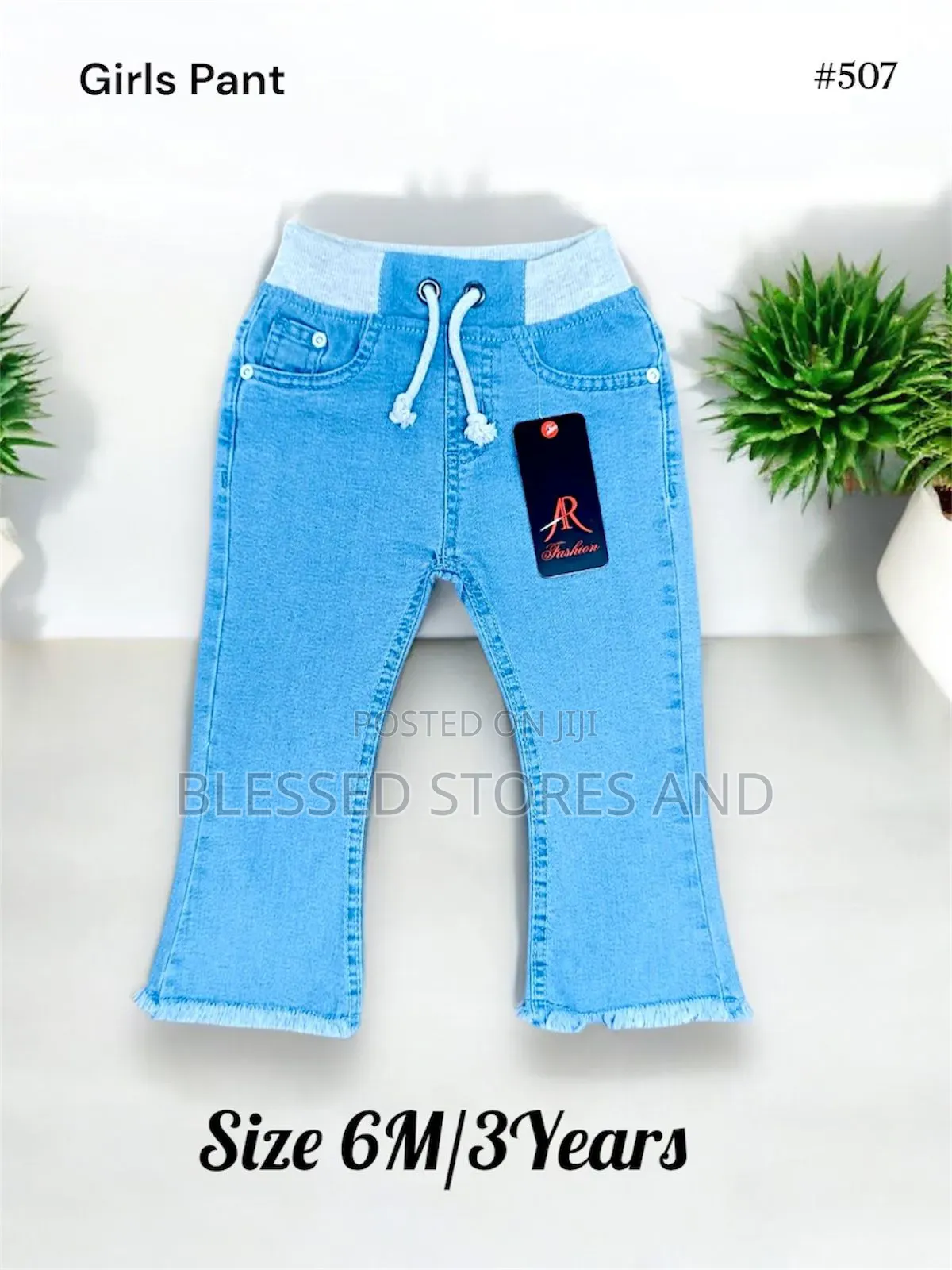 Girls Fancy Jean Trousers