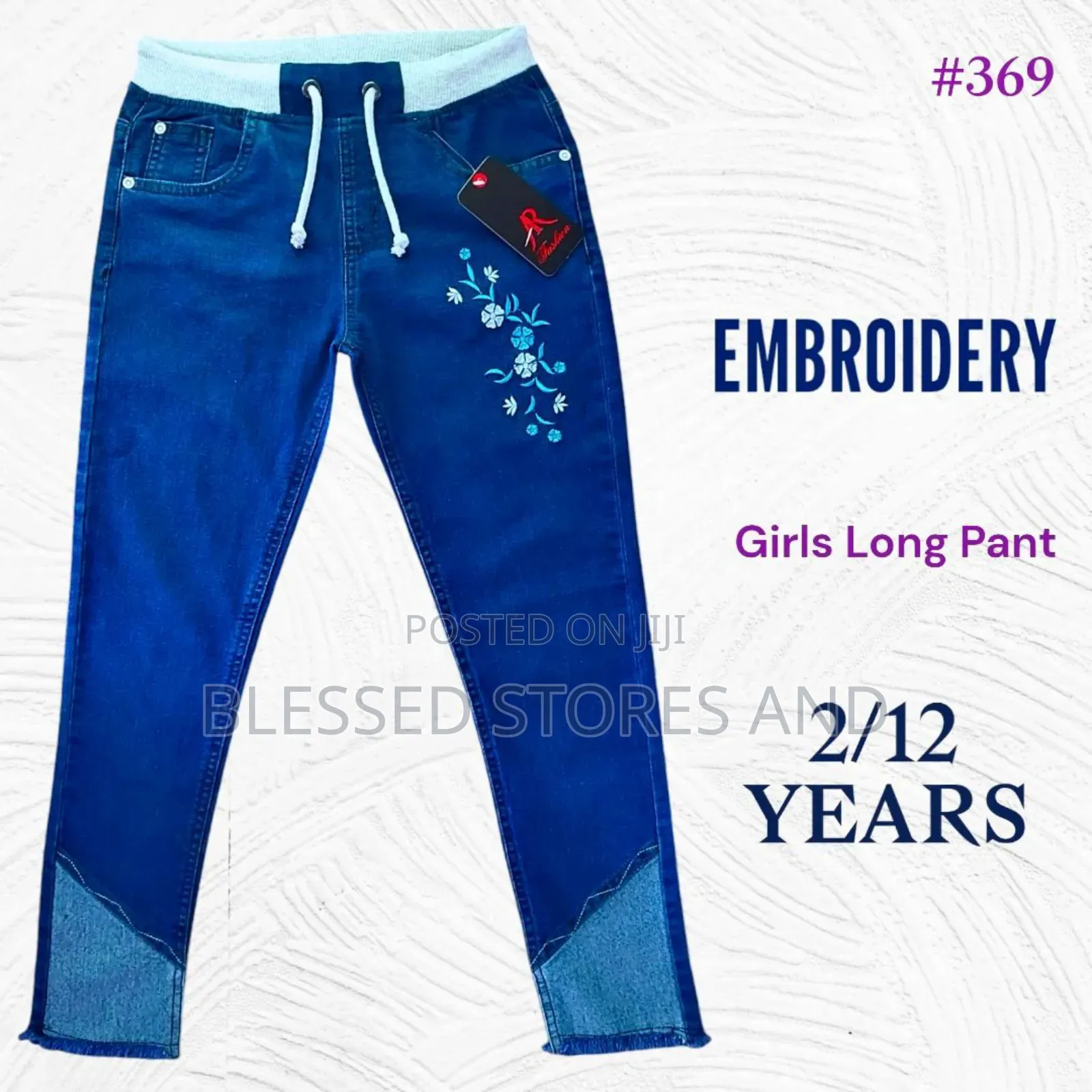 Girls Fancy Jean Trousers