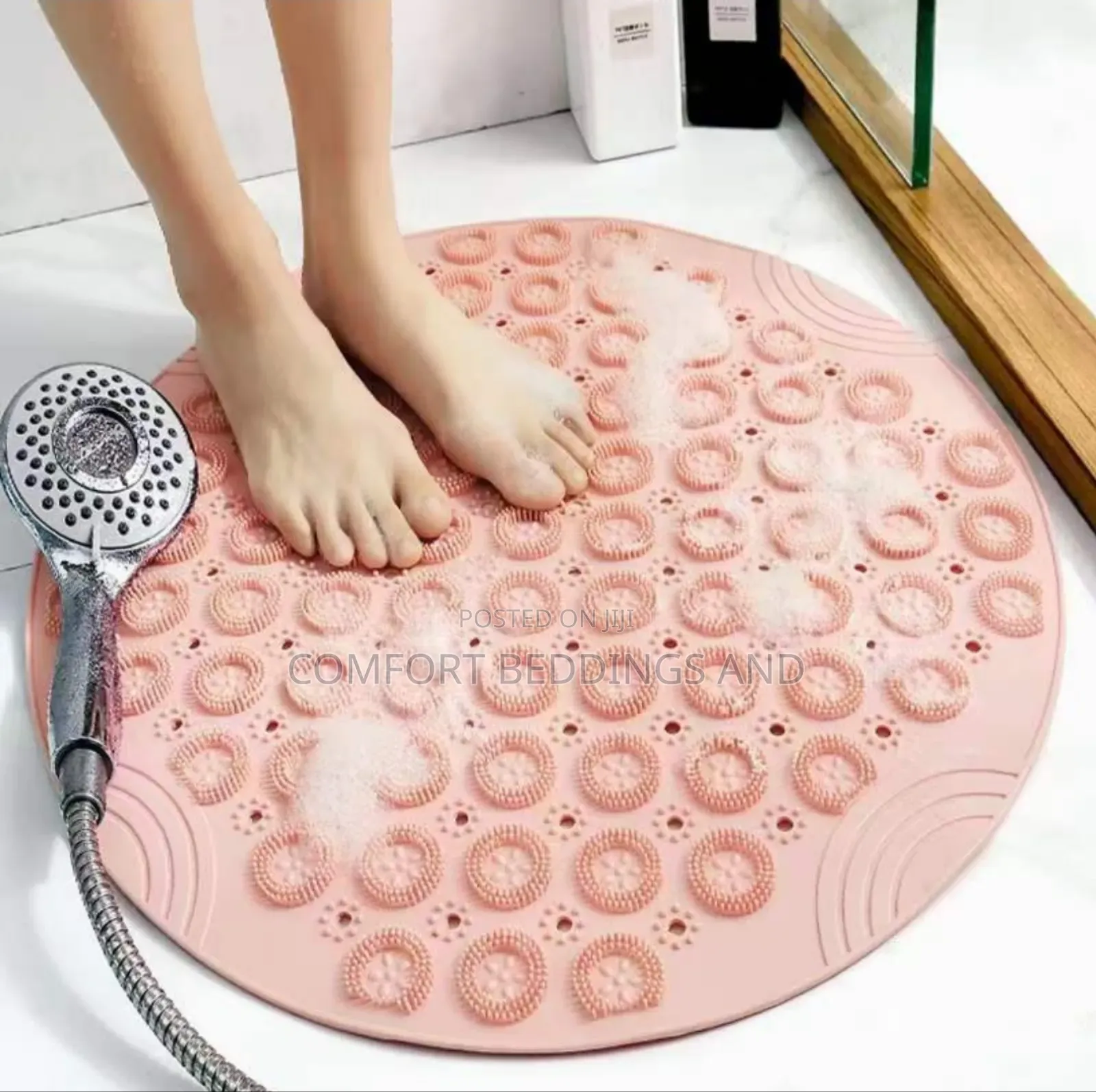 Anti-Slippery Bath Mat Peach