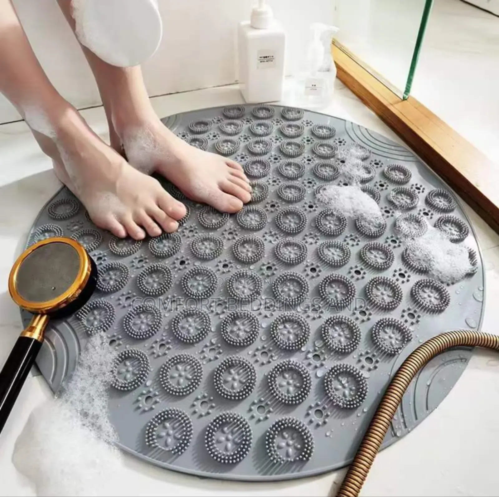 Anti-Slippery Bath Mat Gray