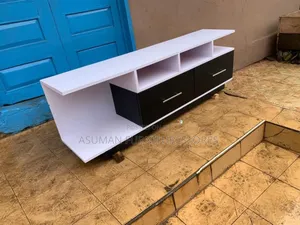 Simple Tv Stand in Black and White Call Us On