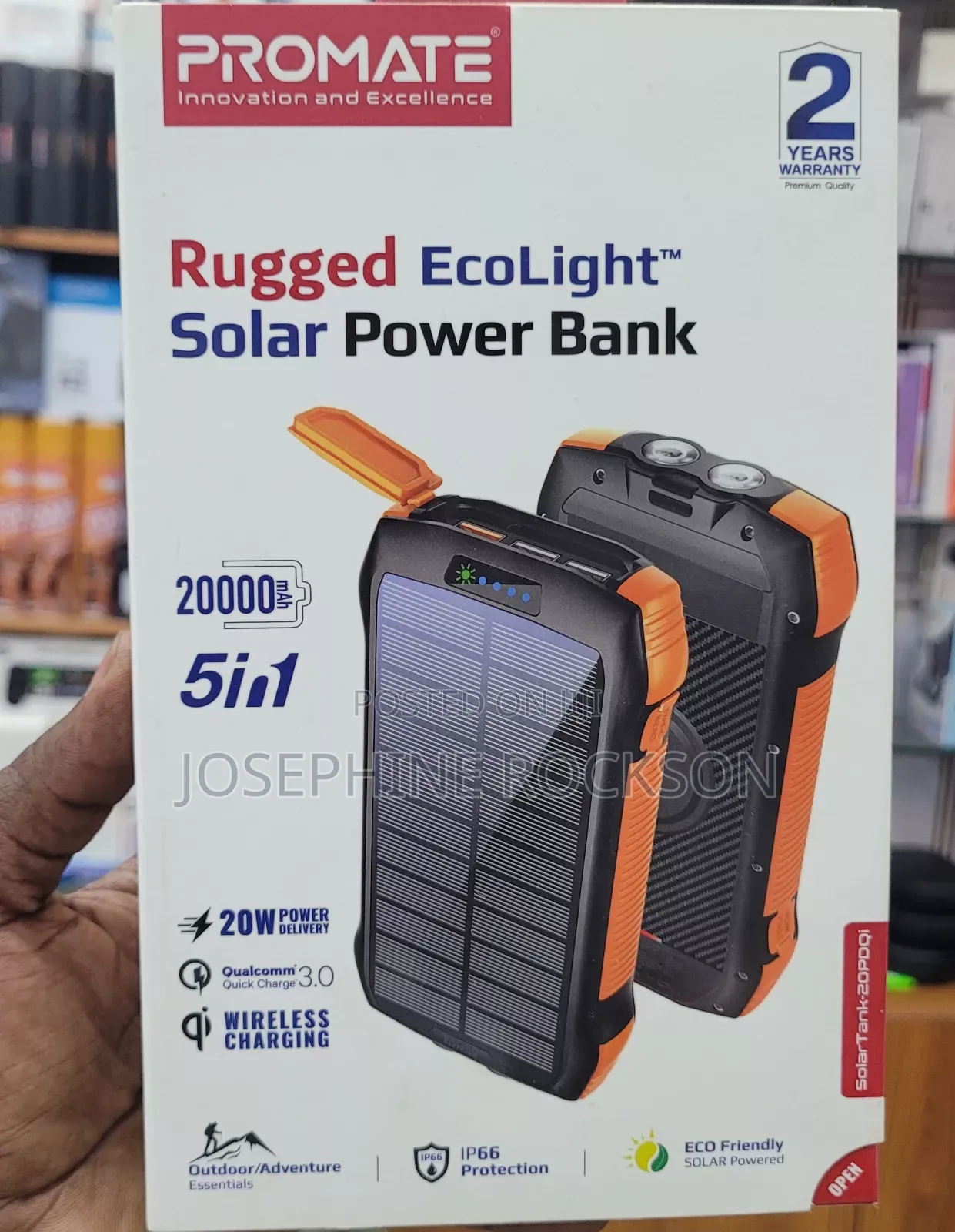 Primate 5in 1 20000mah Solar Powerbank