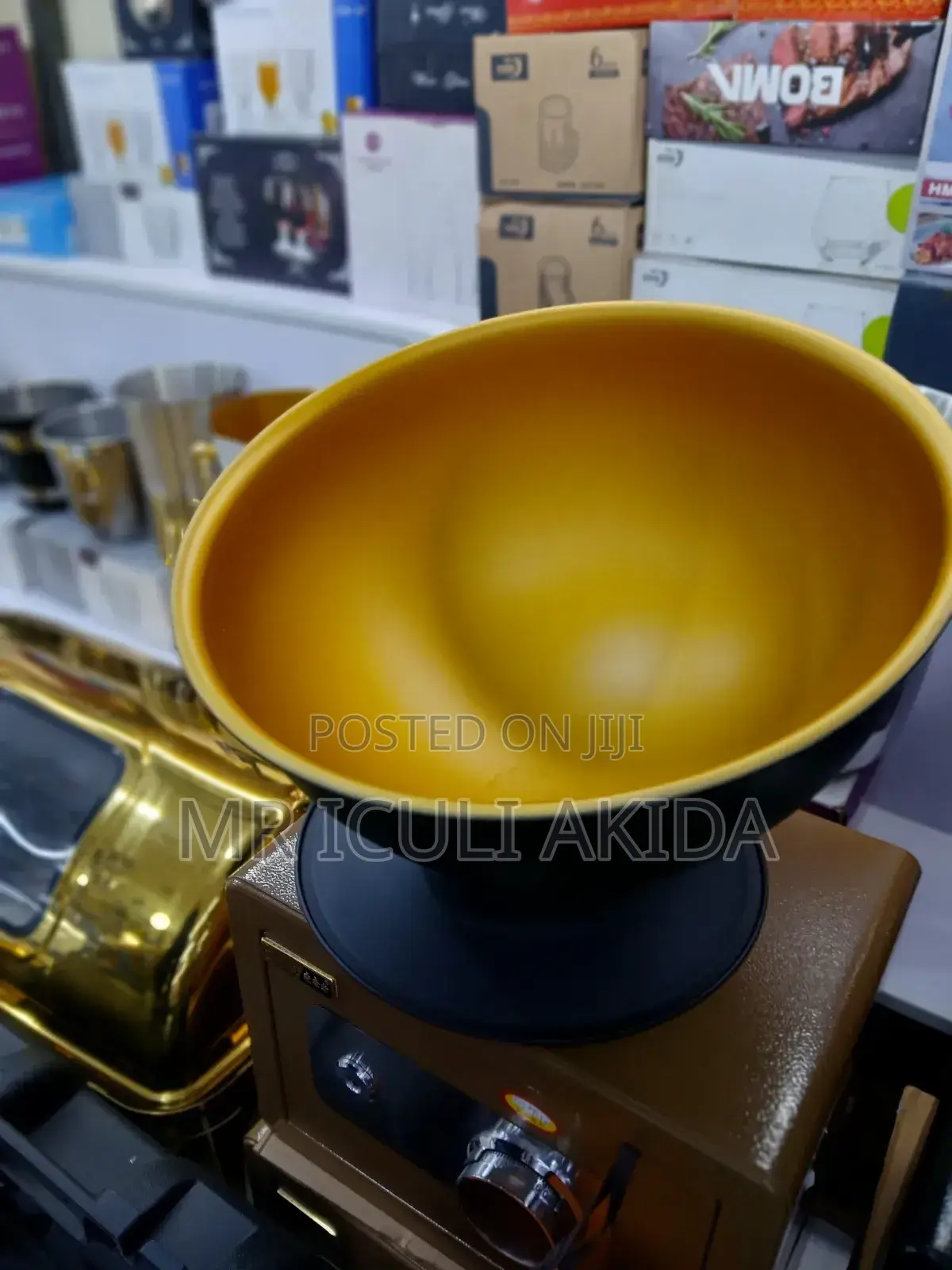 Matte Black Gold Elegant Champagne Ice Bucket