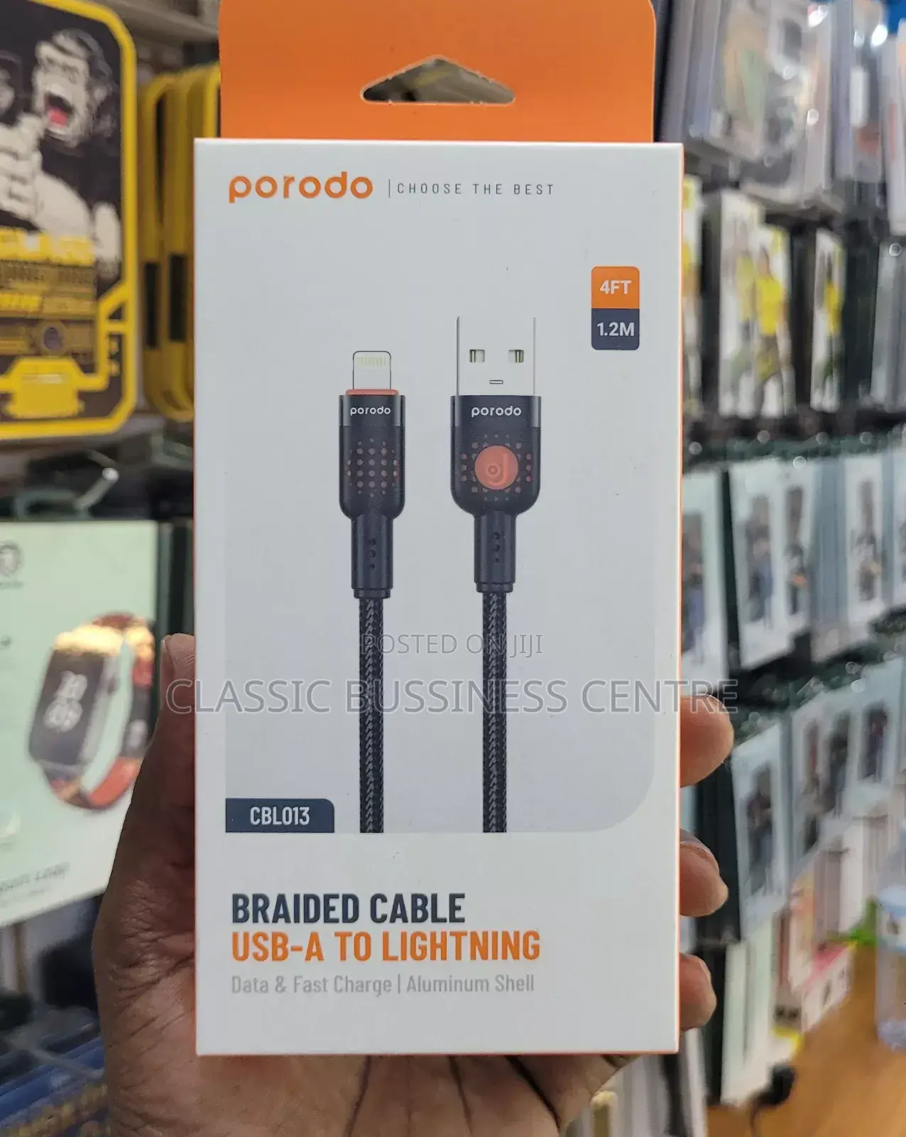 Porodo Braided Cable USB a to Lightning