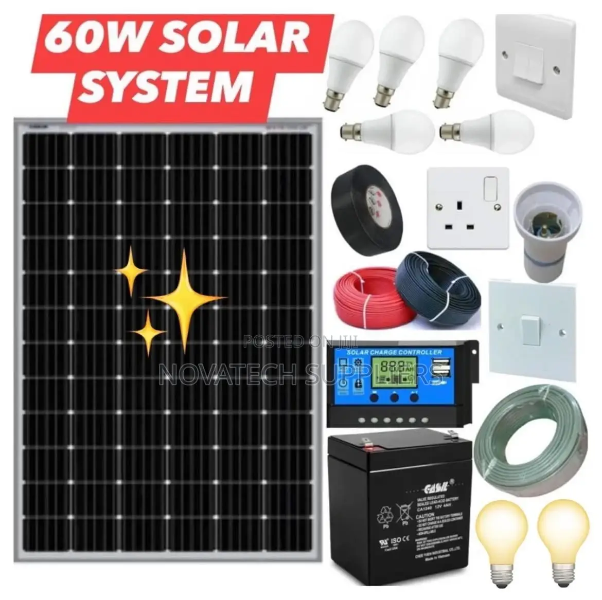 60W Solar System Full Kit / Sun Power