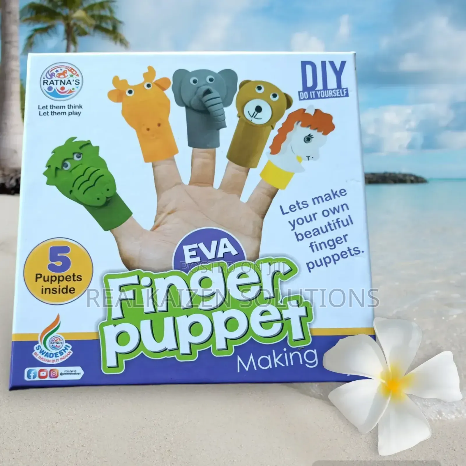 DIY EVA Finger Family Puppet Making Kit for Children