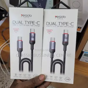 60w Dul Type C Usb C to C 3A Max Fact Charge