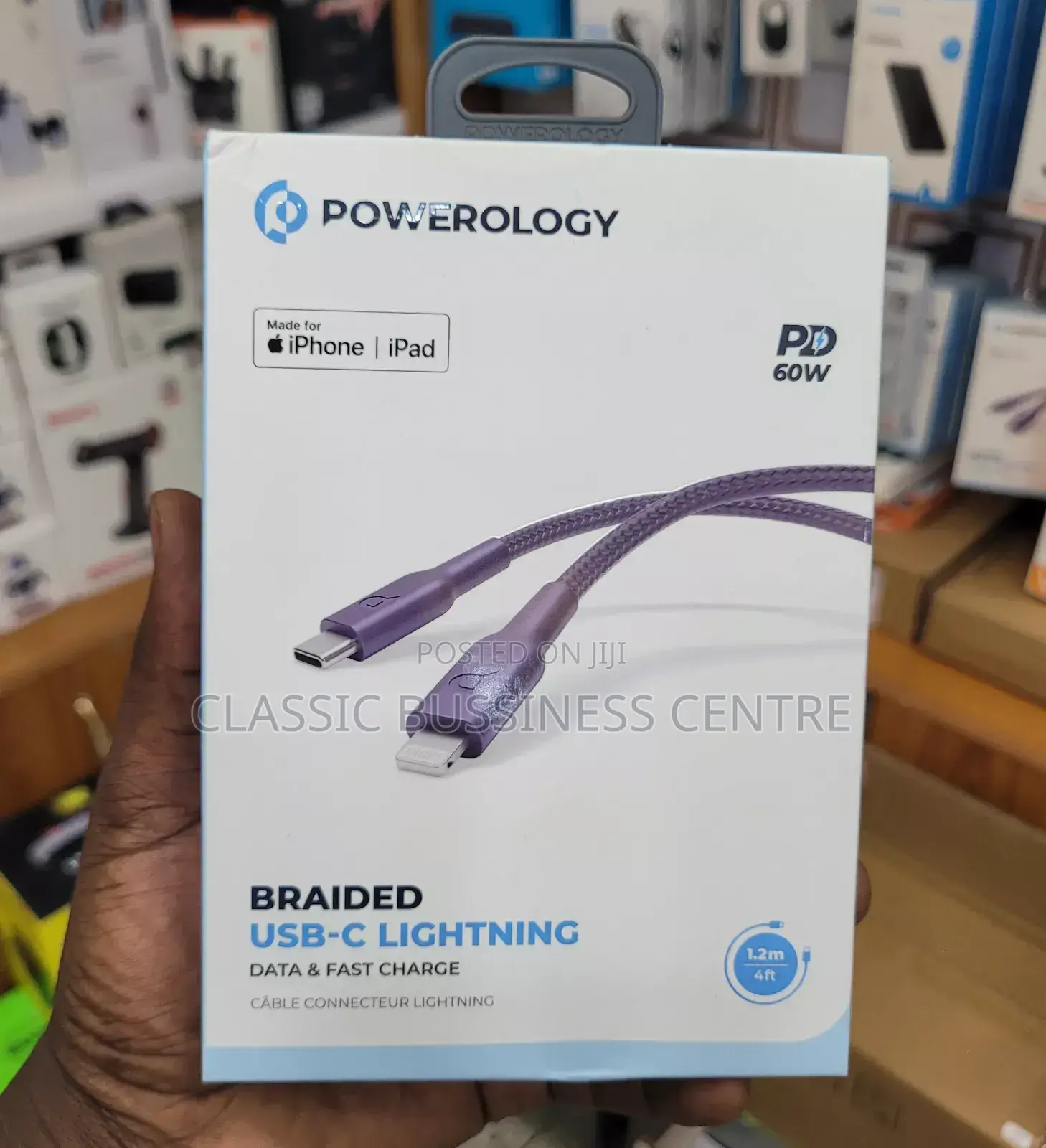 Powerology Braided USB C Lightning Cable