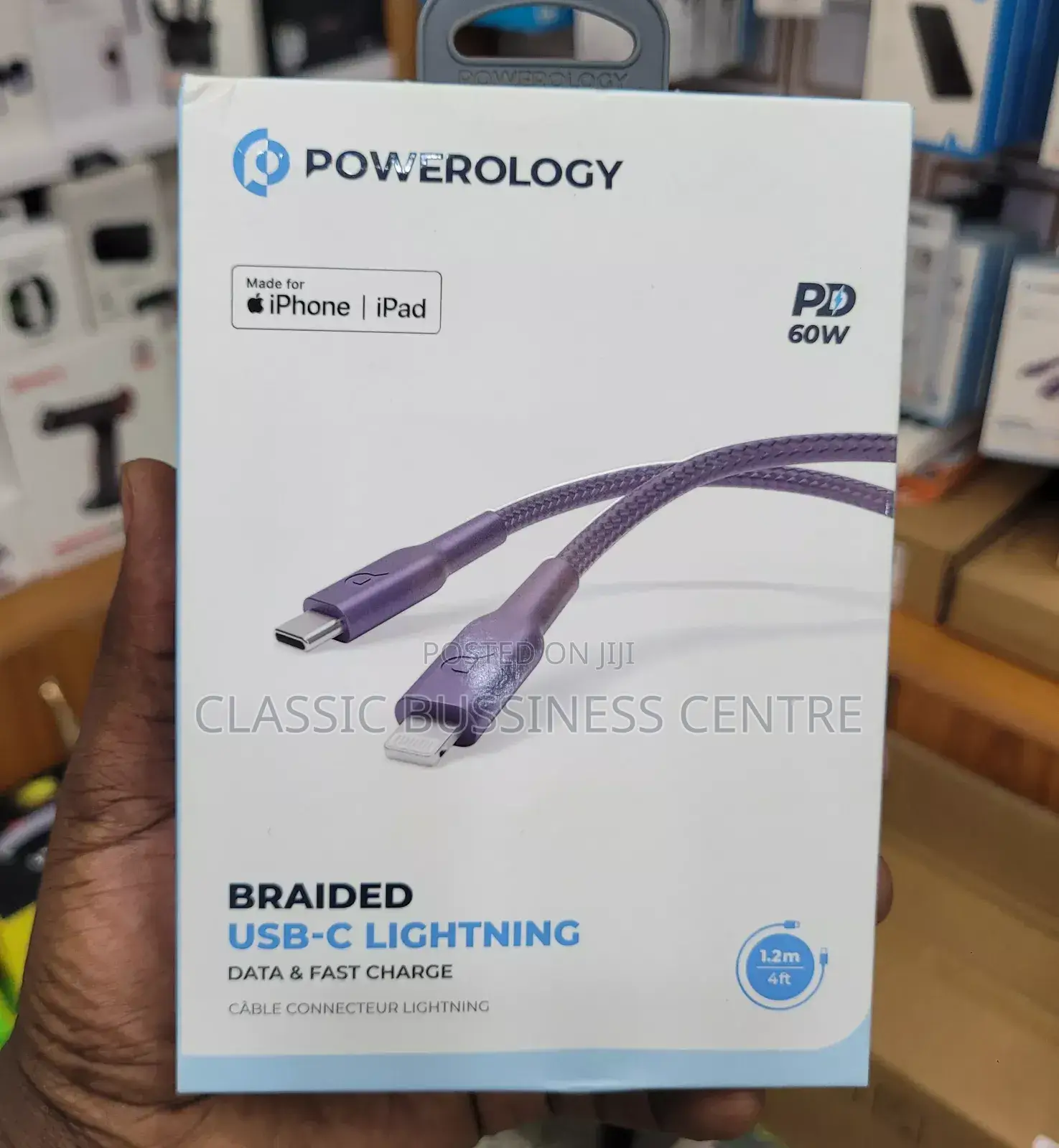 Powerology Braided USB C Lightning Cable