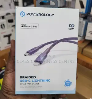 Powerology Braided USB C Lightning Cable