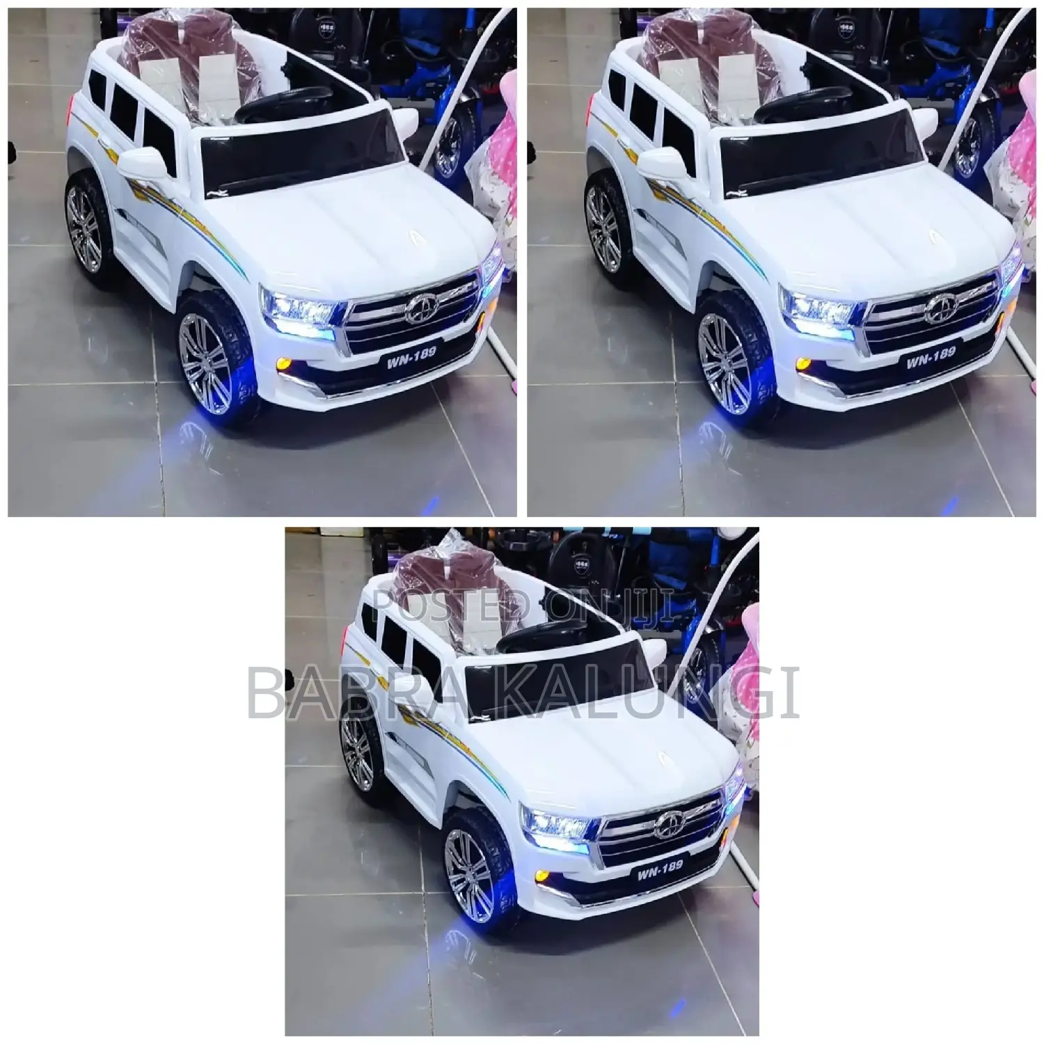 Mercedes White Kids Toy Car