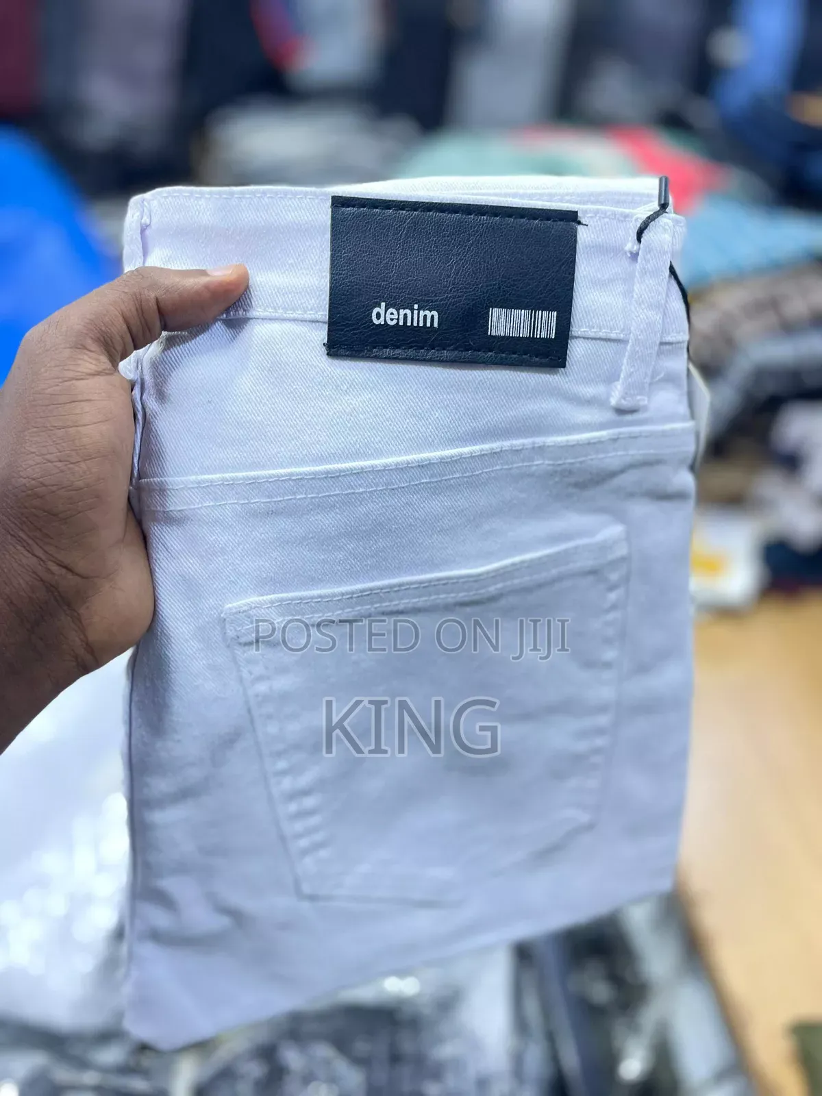 Zeus White Denim Jeans. White Pants