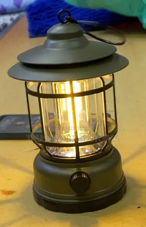 Rechargeable Garden and Camping Lamp With Hook
