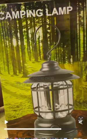 Rechargeable Garden and Camping Lamp With Hook