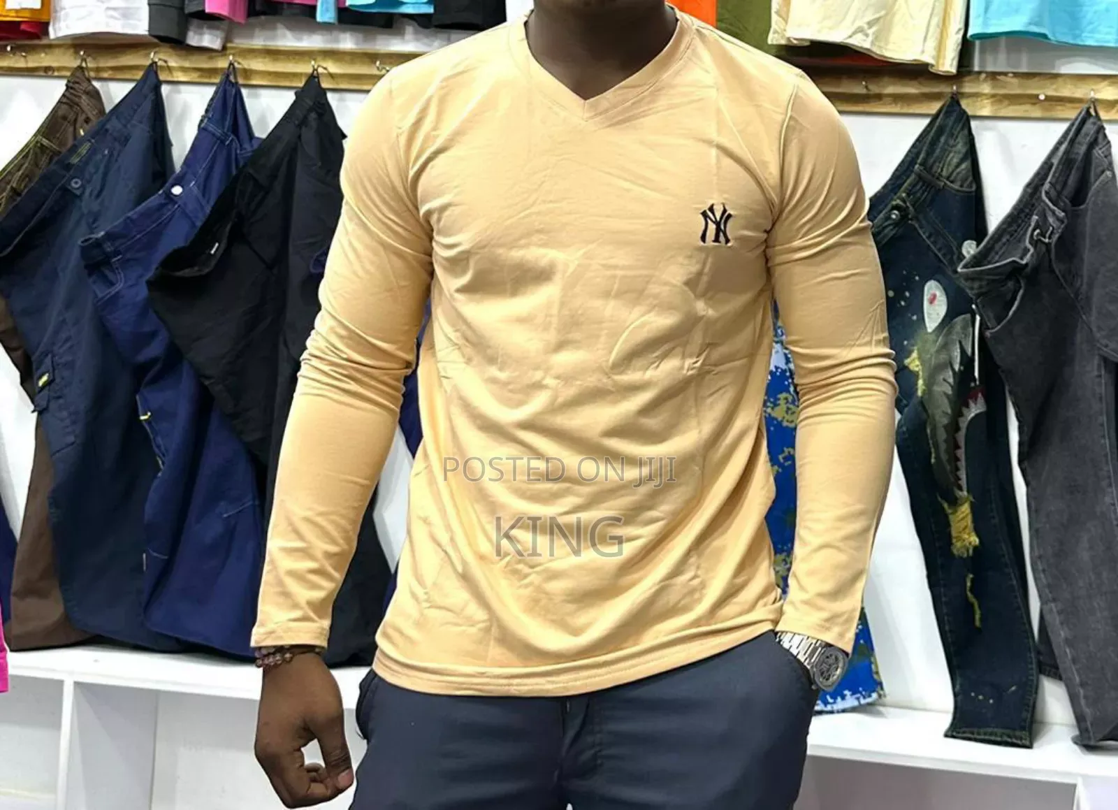 Fashionable Long Sleeved T-Shirt. Men's