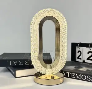 Luxury Crystal Oval Bedside Lamp