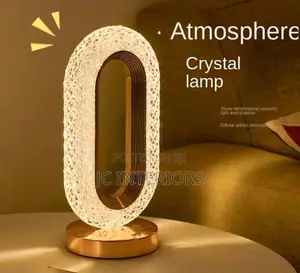 Luxury Crystal Oval Bedside Lamp