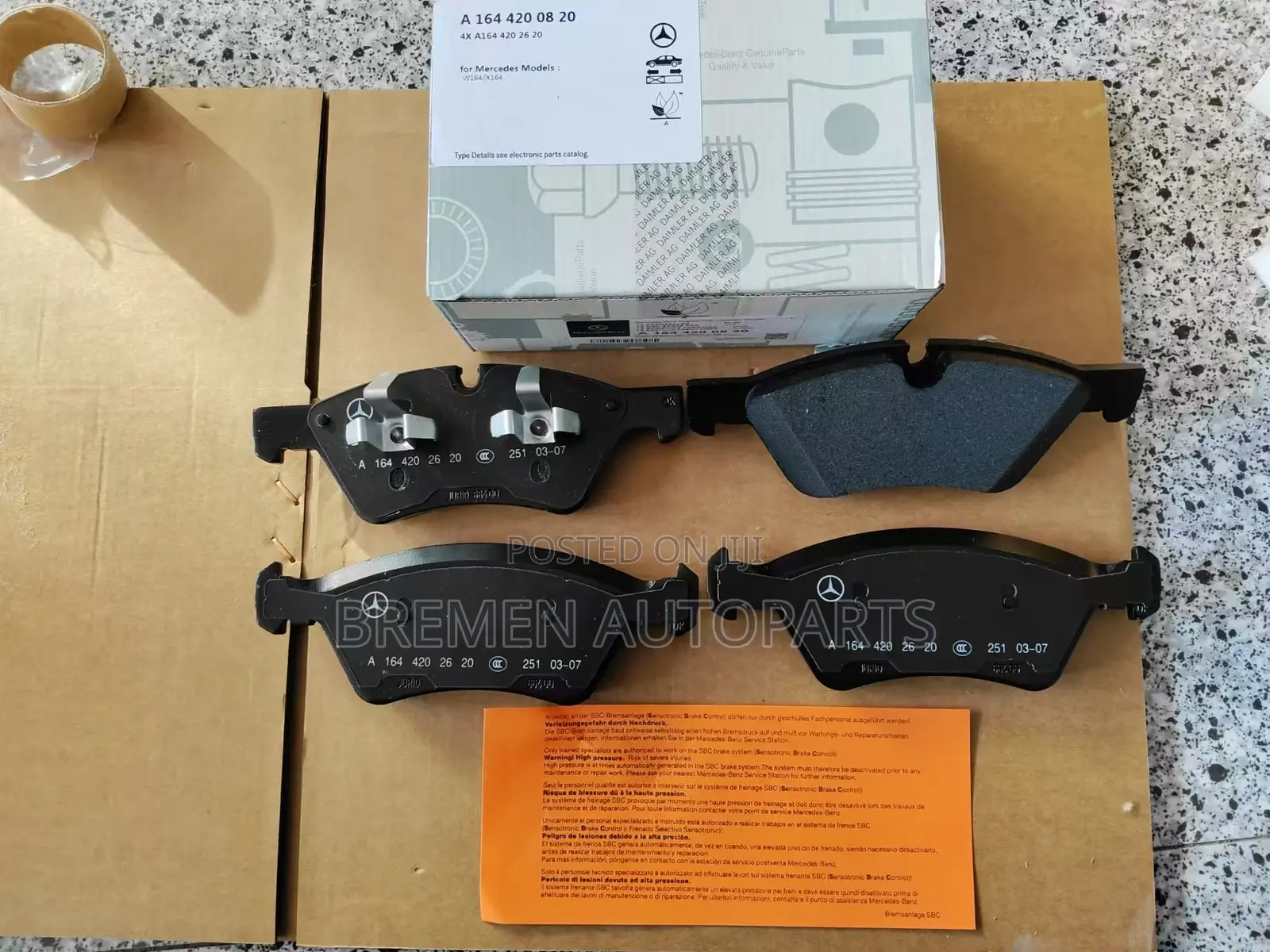 Brake Pads Mercedes Benz 4matic W164 Front