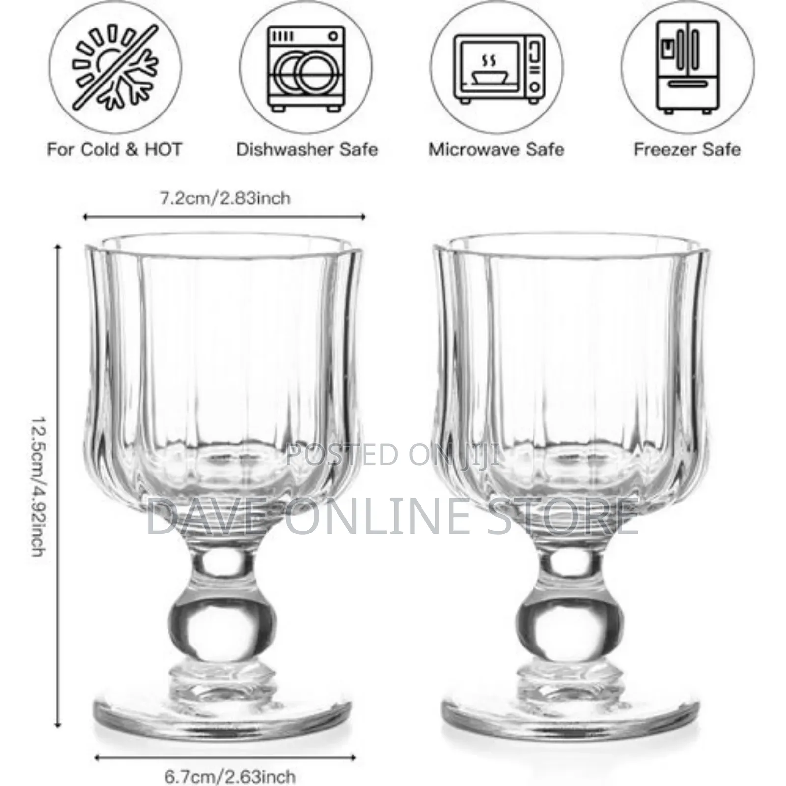 6 Pc's Irish Coffee Glasses - Espresso Cups for Coffee Bar