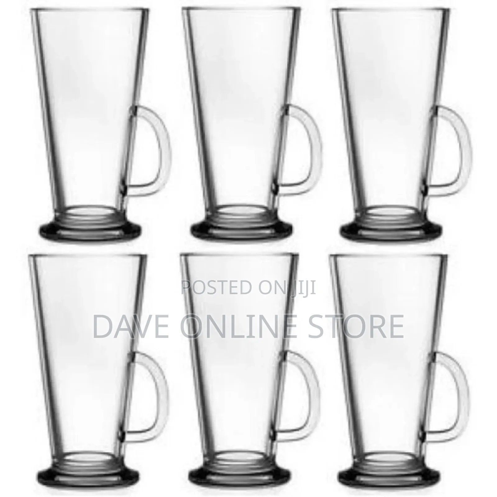 6 Pieces of Irish Coffee Ice Cream Tea Glasses .Transparent