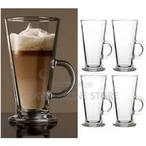 6 Pieces of Irish Coffee Ice Cream Tea Glasses .Transparent