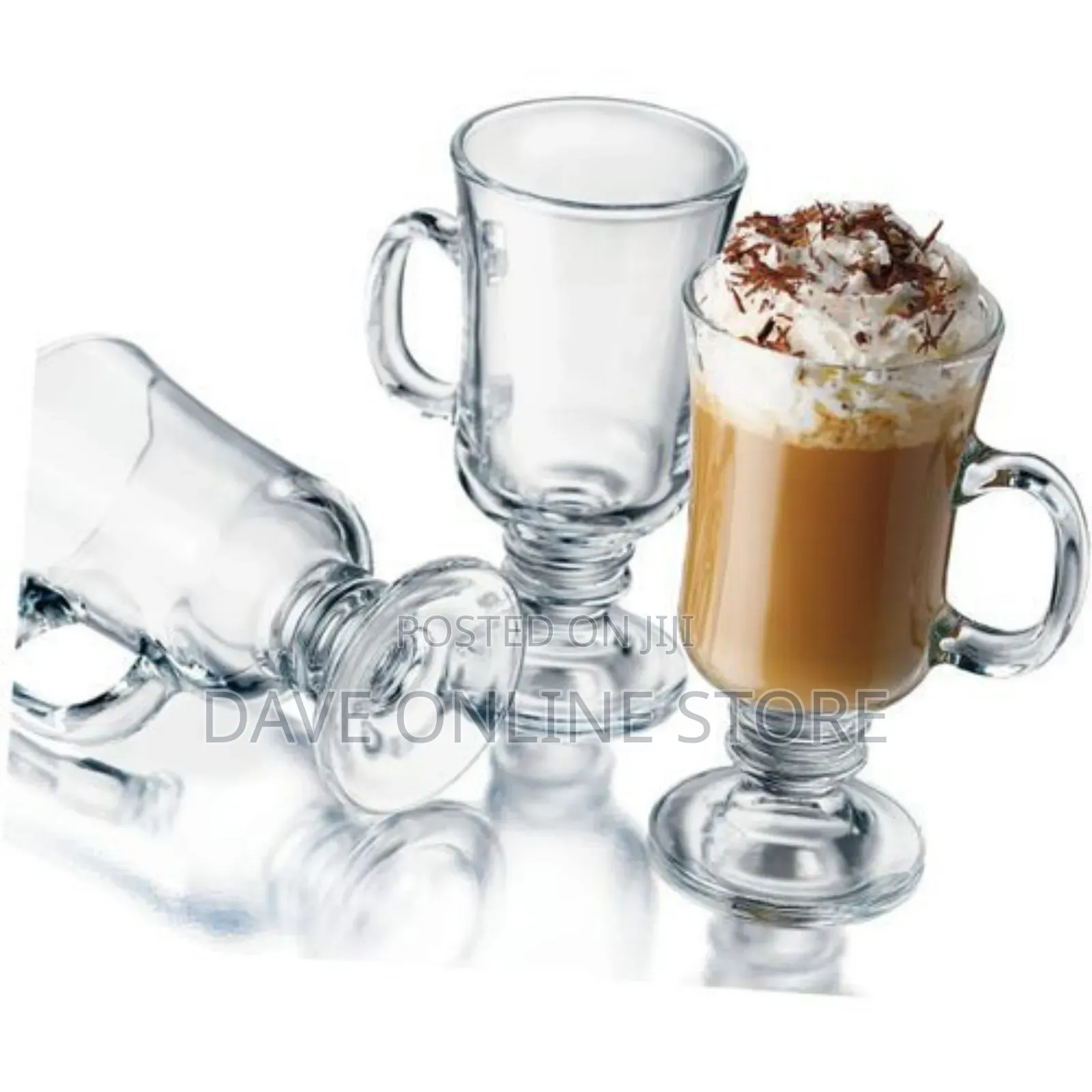 6 Pieces of Irish Coffee,Ice Cream Glasses-Colorless.
