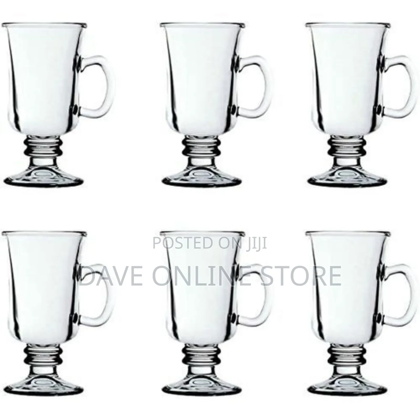 6 Pieces of Irish Coffee,Ice Cream Glasses-Colorless.