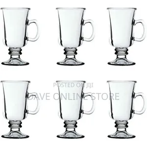 6 Pieces of Irish Coffee,Ice Cream Glasses-Colorless.
