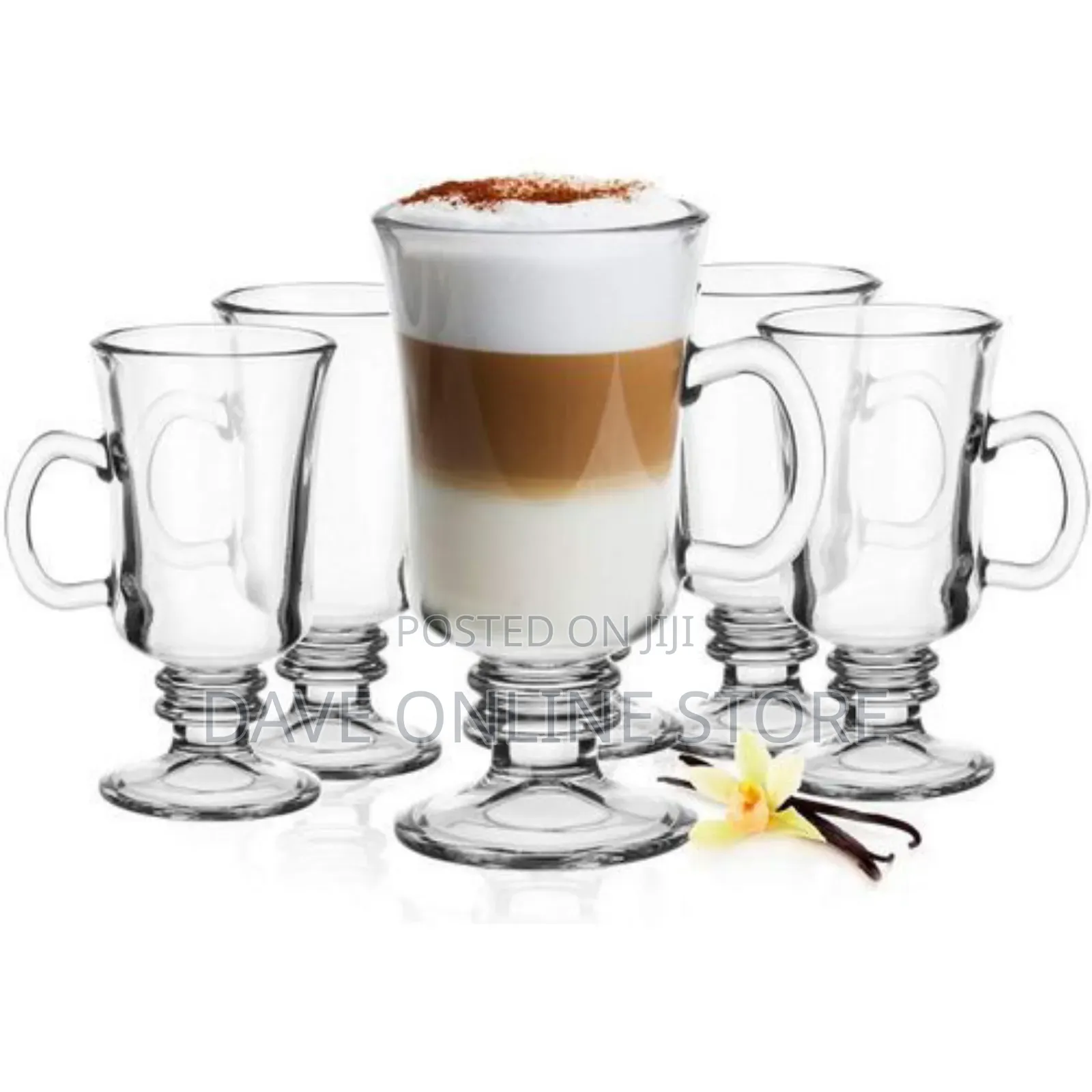6 Pieces of Irish Coffee,Ice Cream Glasses-Colorless.