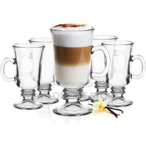 6 Pieces of Irish Coffee,Ice Cream Glasses-Colorless.