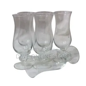 6 Pieces of of Fruit Cocktail Juice Glasses Mugs- Clear.