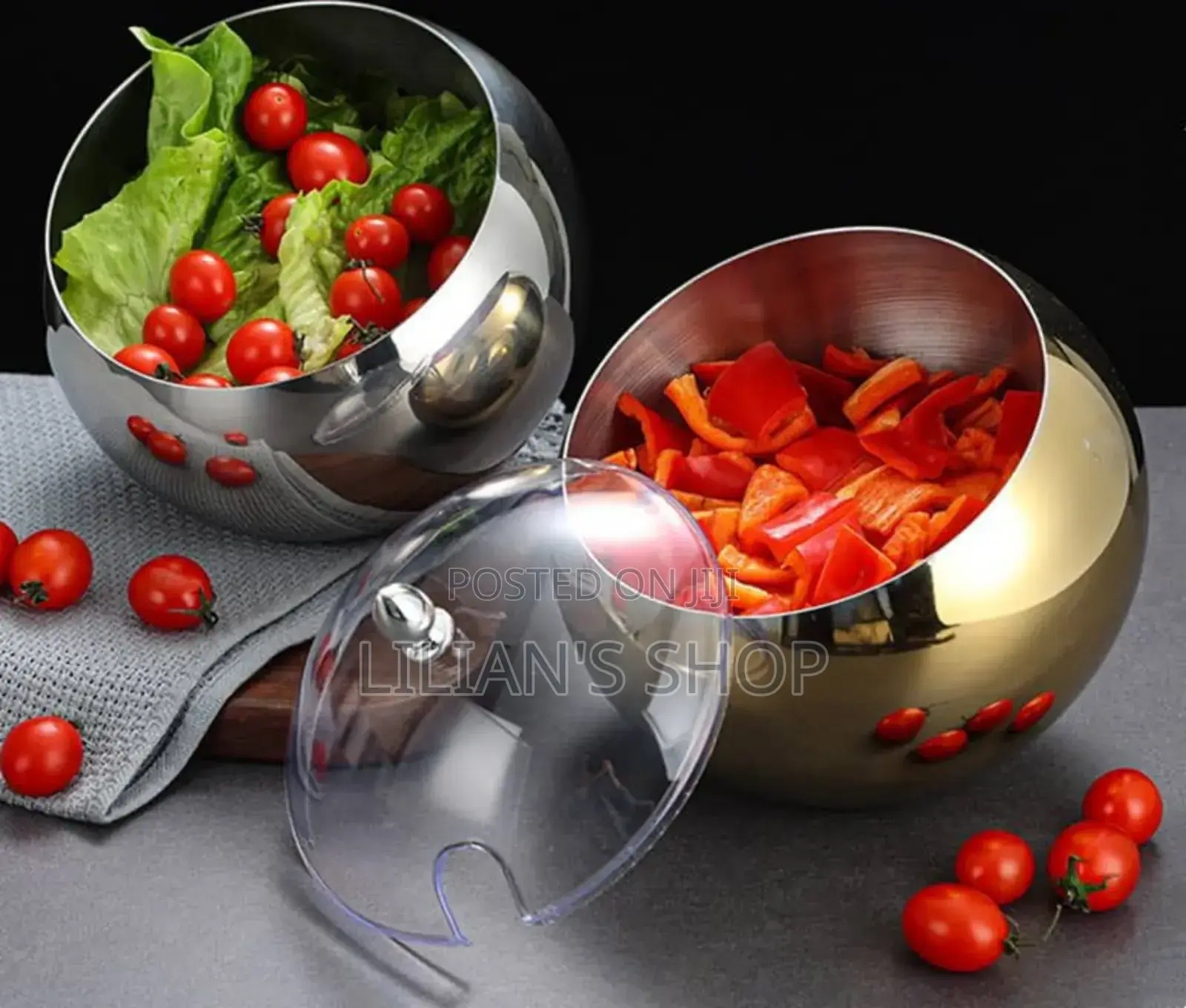 Stainless Steel Seasoning Bowl Jar Pot Cup With Lid