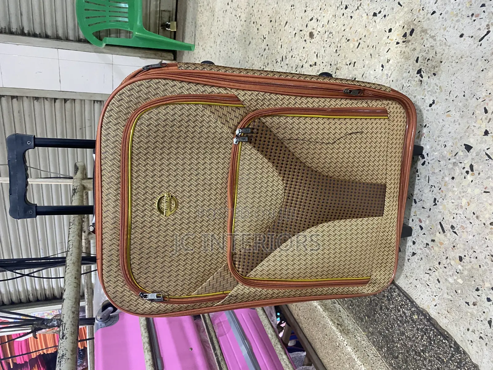 Brown Suitcase With Patterns