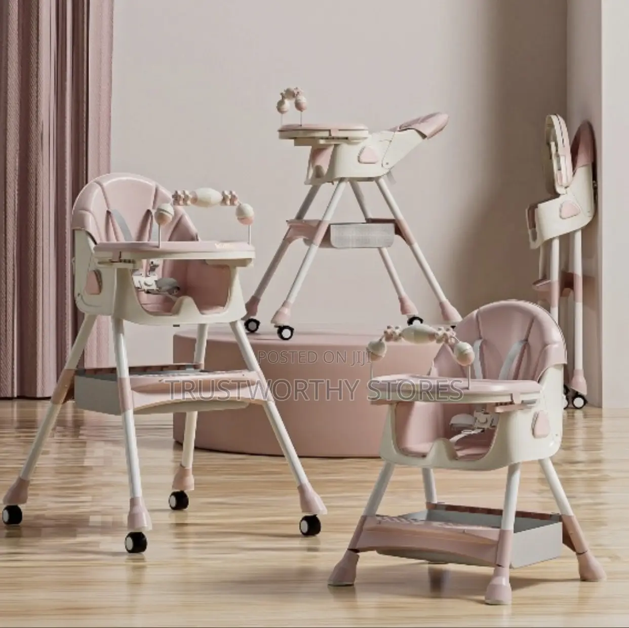 Foldable and Movable Baby Feeding Chair