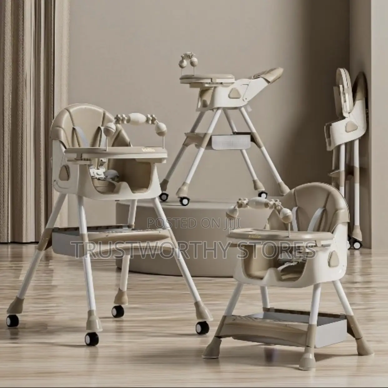 Foldable and Movable Baby Feeding Chair