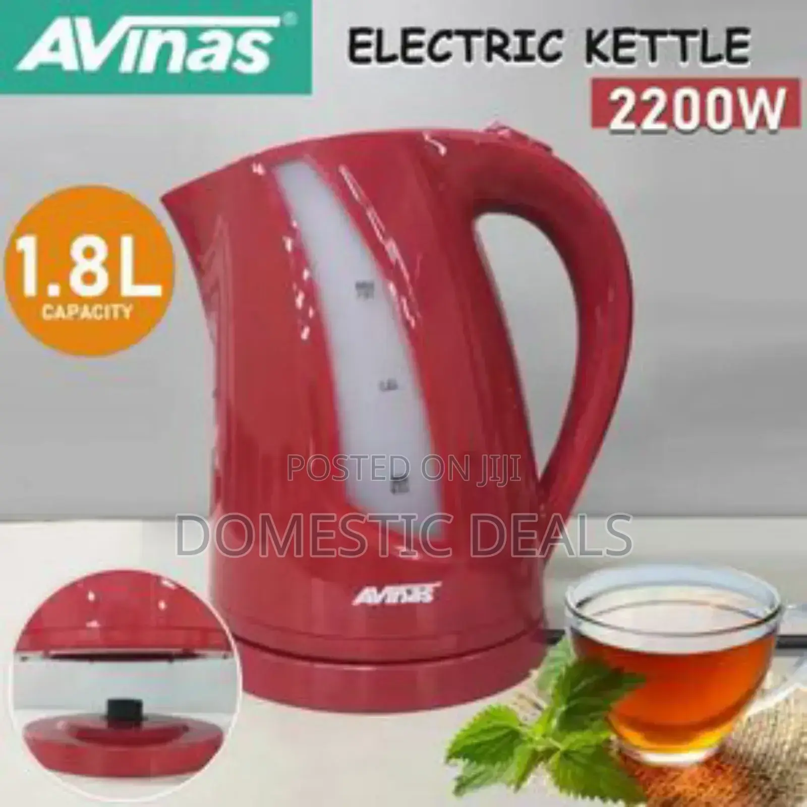 Avinas 1.8L Automatic Switch Off Cordless Electric Kettle