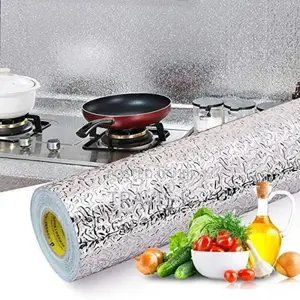 Kitchen Aluminum Foil Oil Proof Wallpaper