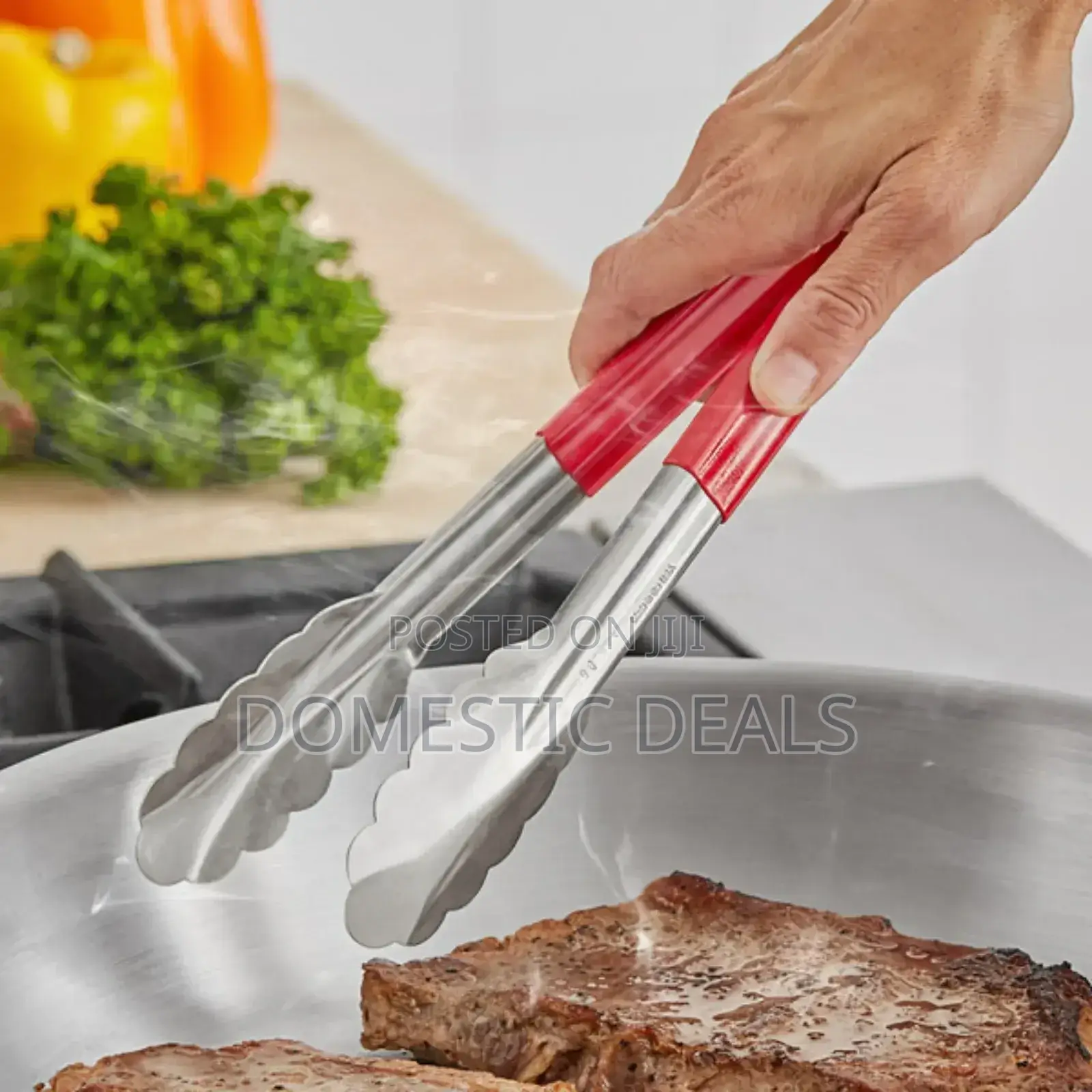 Handle Steel Kitchen Tong