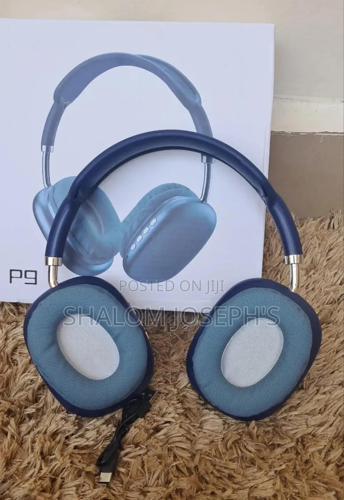 P9 Wireless Headphones- Blue / With Memory Card Slot