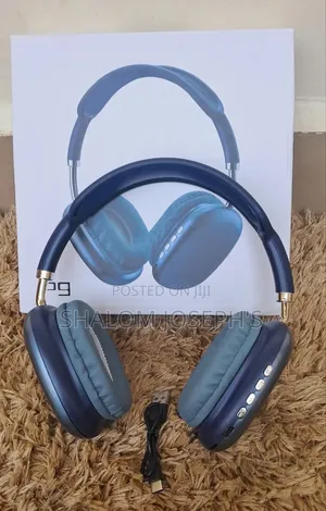 P9 Wireless Headphones- Blue / With Memory Card Slot