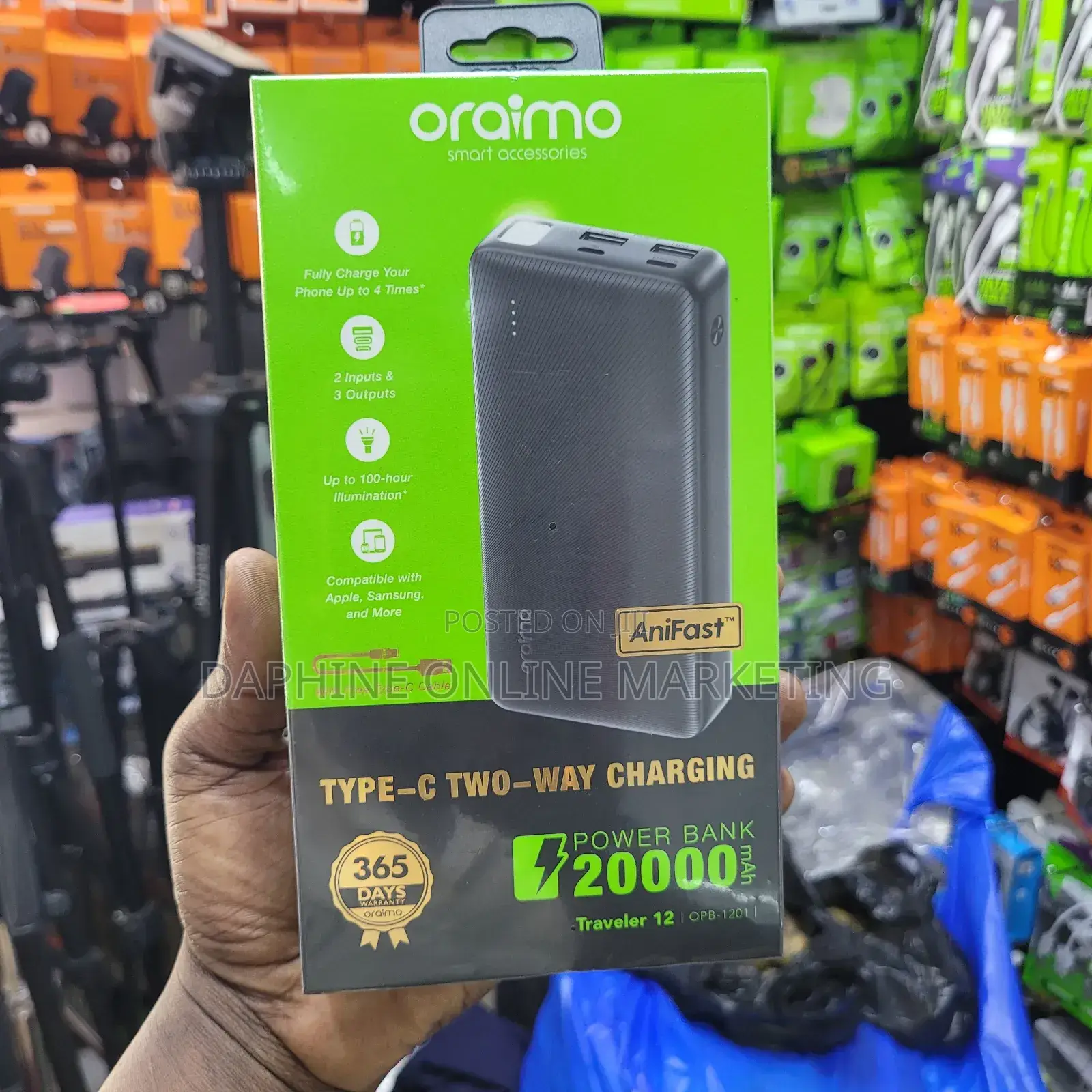 20000mah Oraimo Powerbank/ Anti-Fast Oraimo Powerbank 20000m